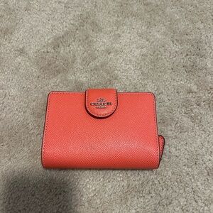 Coach Vibrant Coral Wallet